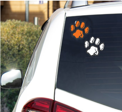 Paw Print Car Decal